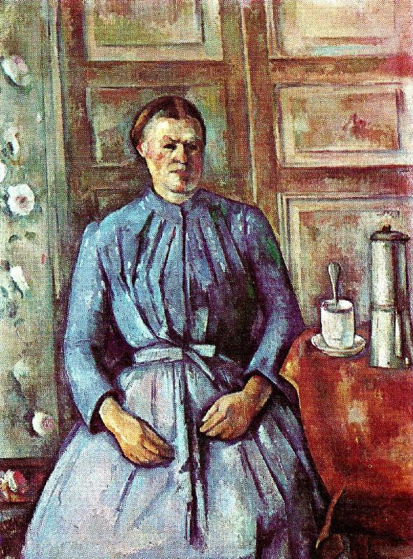 Paul Cezanne kvinna med kaffekanna oil painting picture